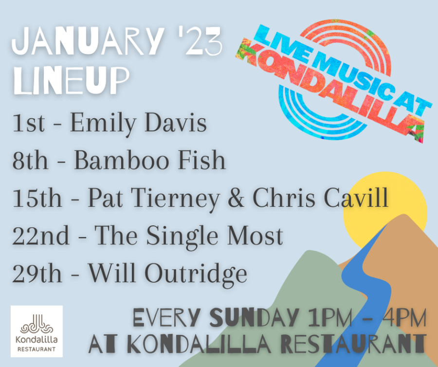 Live Music at Kondalilla - January '23 Lineup